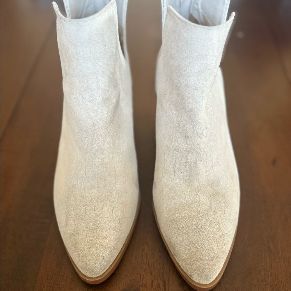 BP Cream Ankle Boots